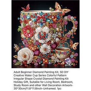Diamond art kits Creative Water Cup for adults 11.8x11.8 inches